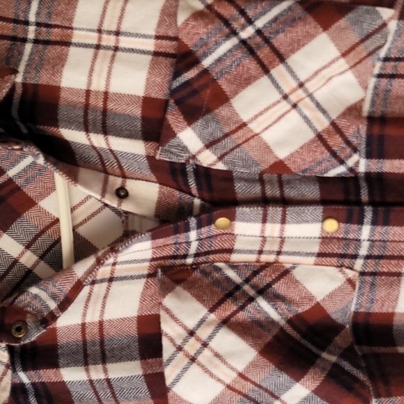 BP Plaid Fleece Snap Longsleeve Shirt Size Small - Picture 5 of 9
